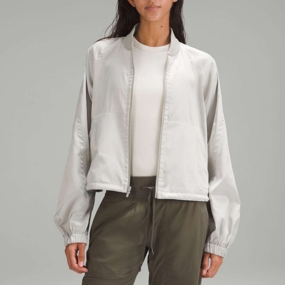 Lululemon lightweight reversible drape sleeve jacket bone